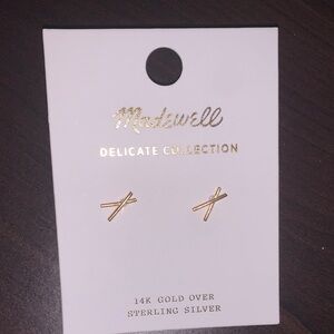 Madewell Gold Cross Earrings